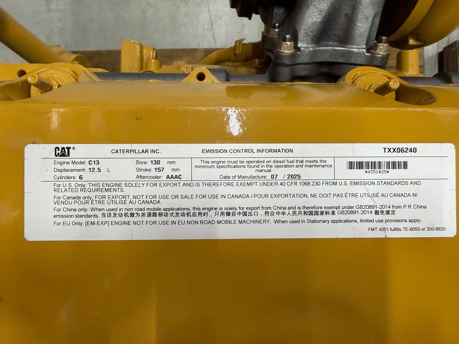 Industriemotor CAT C13 TXX C13 - Foto 10