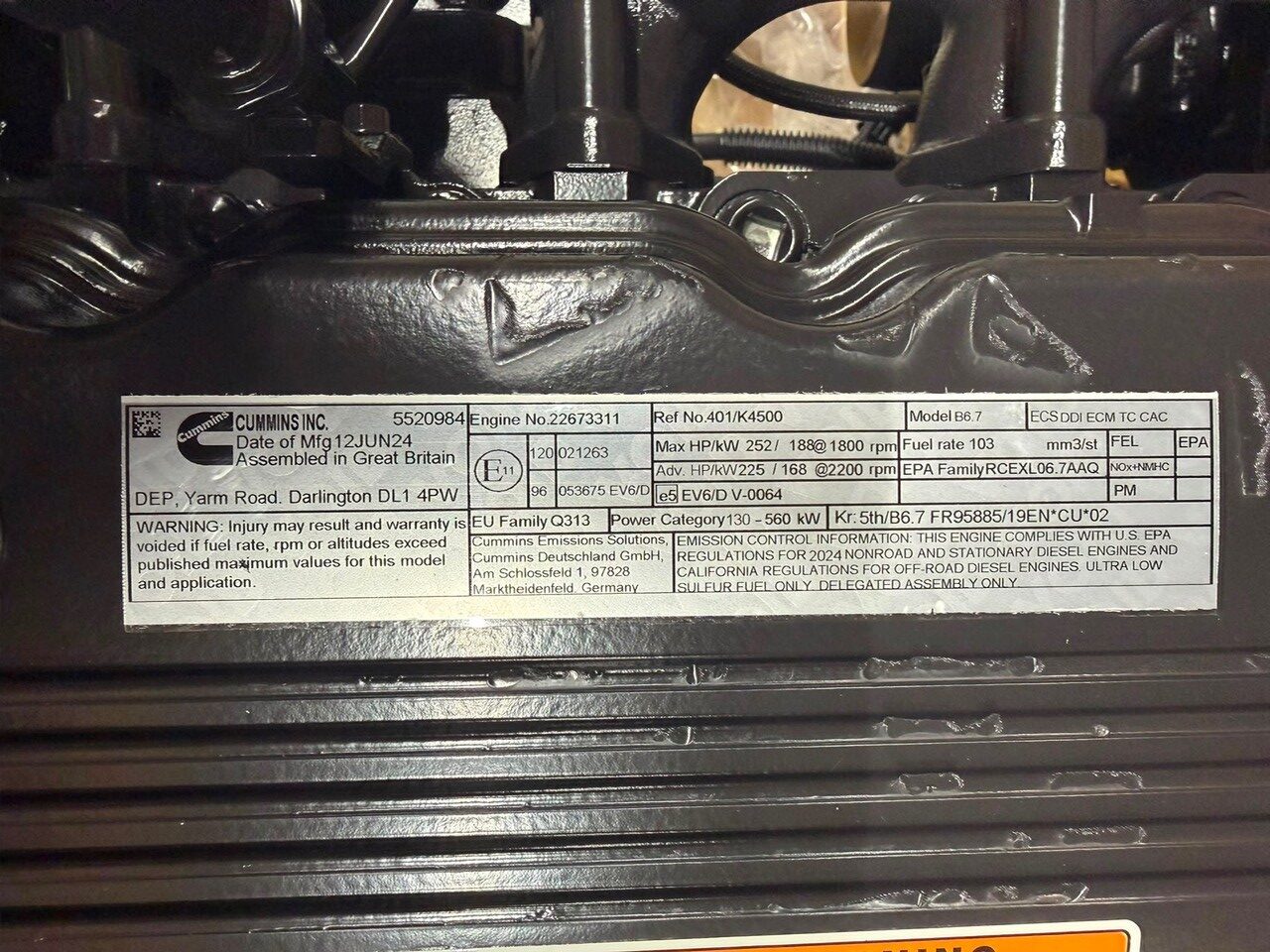 Industriemotor Cummins B 6.7 - Foto 6